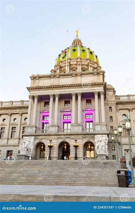 The Pennsylvania State Capitol Building In Harrisburg Pa Stock Image