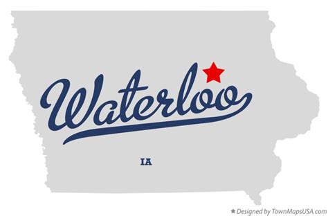 Map Of Waterloo Black Hawk County Ia Iowa