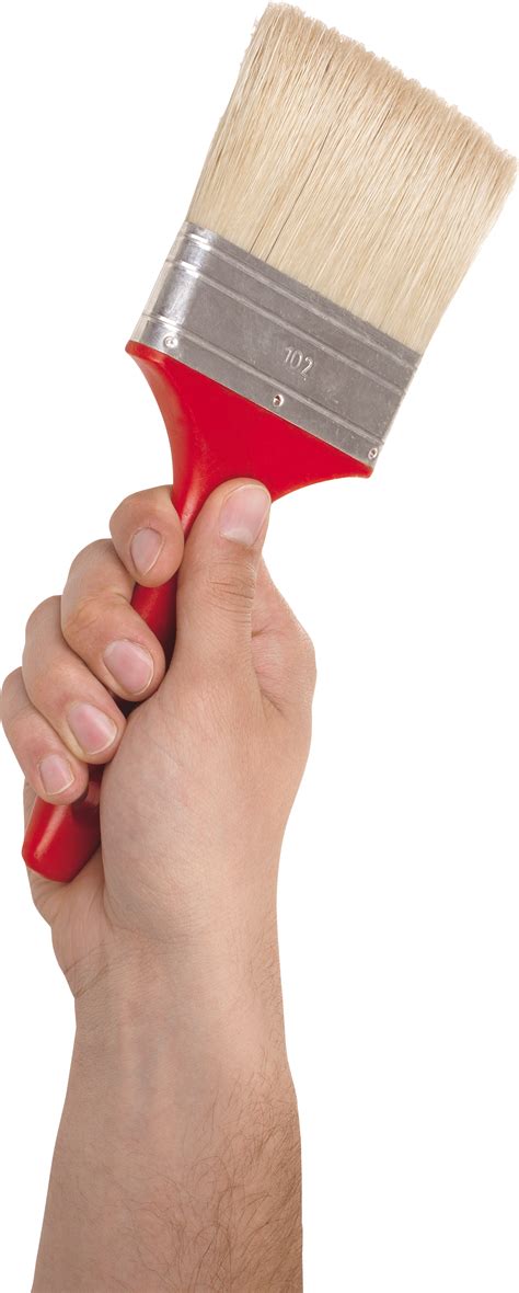 Paint Brush In Hand Png Image