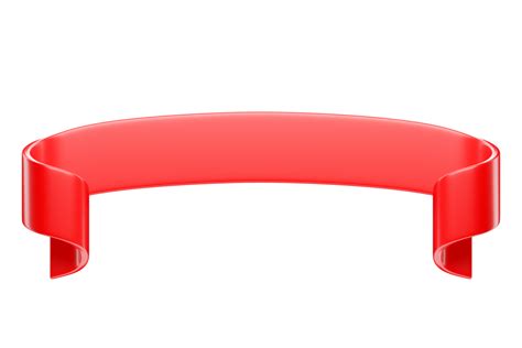 3d Label Ribbon Glossy Red Blank Plastic Banner For Advertisment