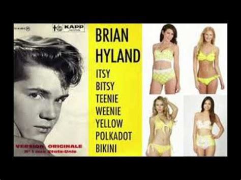 Brian Hyland Itsy Bitsy Teenie Weenie Yellow Polkadot Bikini Youtube