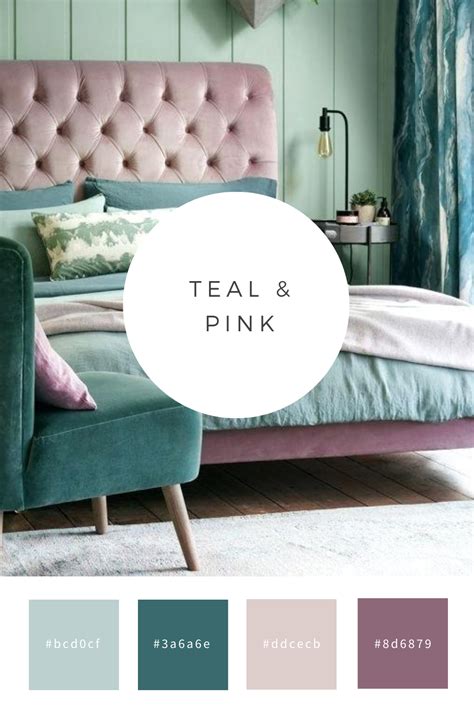 Teal And Pink Color Palette Bedroom Inspiration Bedroom Color