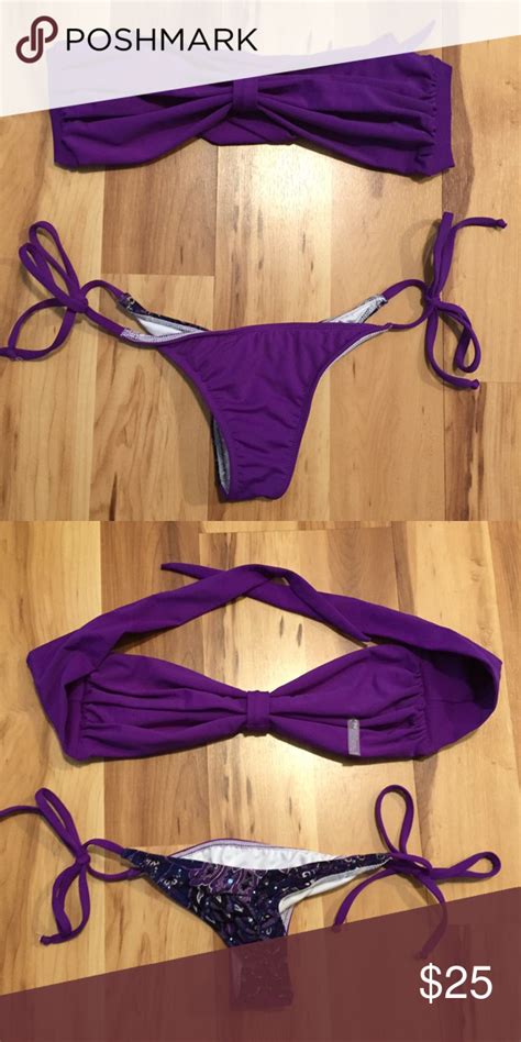 kaikini purple peacock cheeky bikini set cute cheeky very cheeky purple bikini no padding in