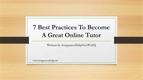 8 online tutoring jobs from home to make money online in 2020 (beginner friendly). 7 Best Practices to Become a Great Online Tutor