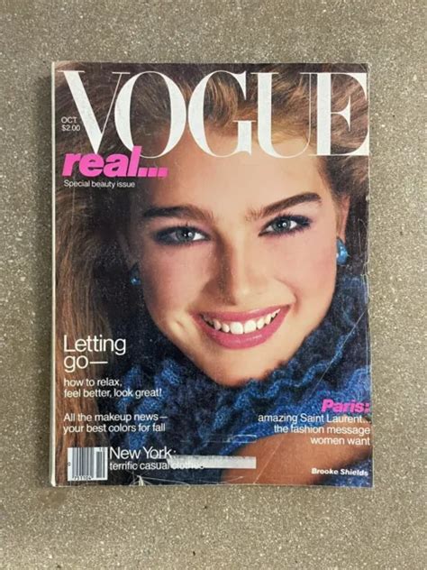 Vogue Magazine October 1980 Brooke Shields Us American Vogue 101980