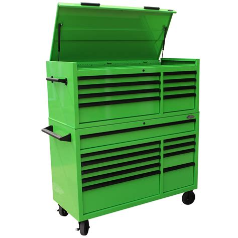 Maxim 54 Green Toolbox Top Chest And Roll Cabinet Combo With 18 Drawers