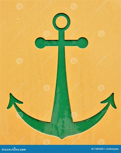Green Anchor Stock Photo Image Of Heavy Boating Contrast 7383500