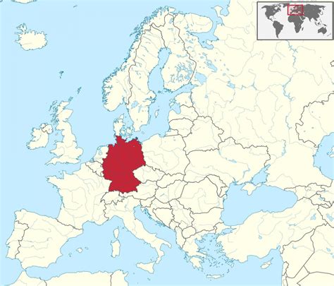 A Map Of Germany In Europe United States Map