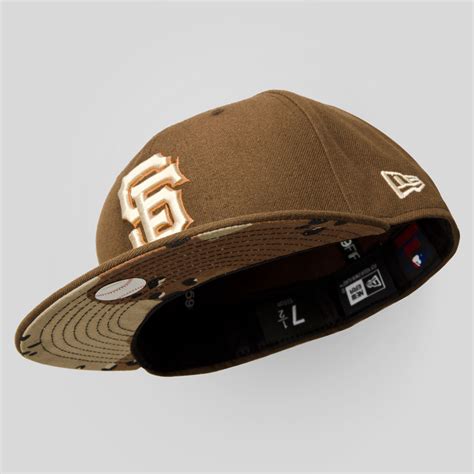 Sf Giants New Era Fitted Cap In Browndesert Camo