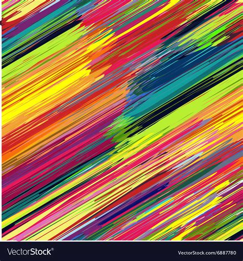 Seamless Rainbow Diagonal Stripes Color Line Art Vector Image