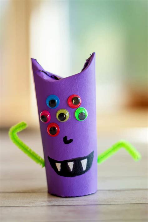 Halloween Toilet Paper Roll Monster Craft Halloween Crafts For Kids