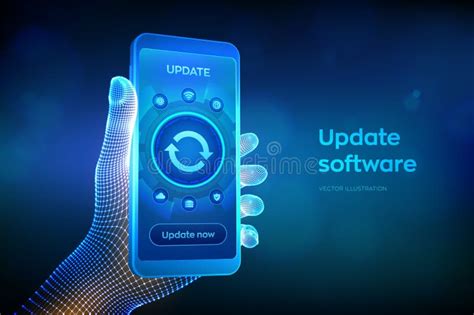 Update Software Upgrade Software Version Concept On Virtual Screen