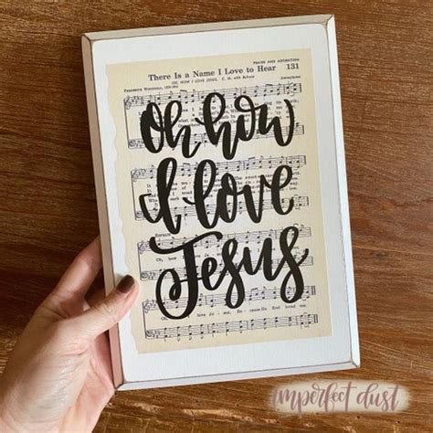 Oh How I Love Jesus Hymn Wall Art Officiant T T Etsy