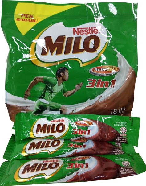 Nestle Milo Activ Go 3 In 1 Nutritious Chocolate Malt Drink Sachet