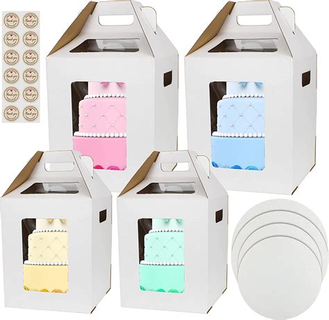 Cakinbox Tall Cake Boxes With Window And Cake Boards In 2