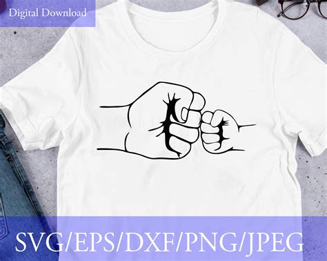 Fist Bump Svg Father And Son Svg Mother And Daughter Svg Etsy Finland