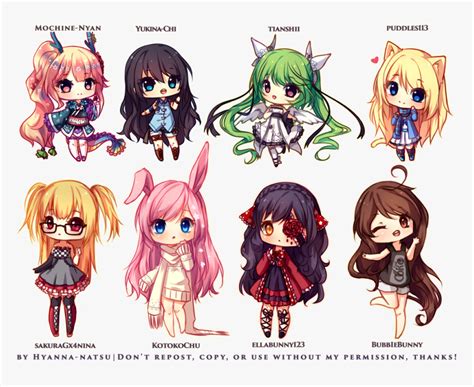 Cute Tiny Anime Characters Hd Png Download Transparent Png Image