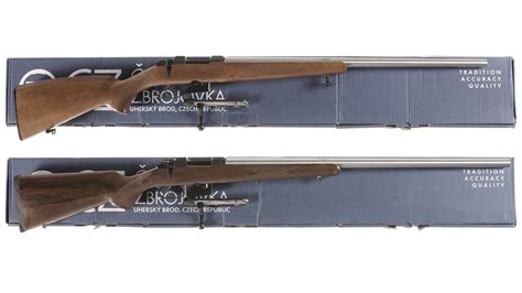 Two Cz Model 527 Bolt Action Rifles With Boxes Rock Island Auction