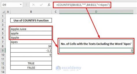 Excel Formula To Count Cells With Text All Criteria Included
