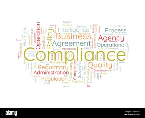 Word Cloud Background Concept For Compliance Business Agency Policy