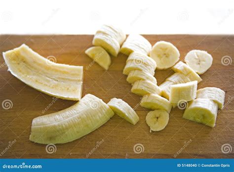 Sliced Banana Stock Photo Image Of Board Pieces Wooden 5148040