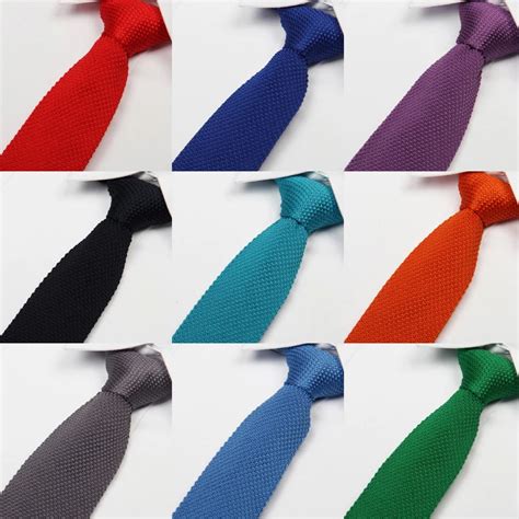 Buy Lnrrabc 1pc Men S Knit Tie 5cm Solid Color Knit Tie Solid Knitted Necktie