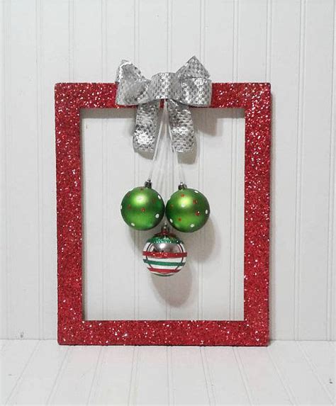 Christmas Wreath Picture Frame Wreath Etsy Picture Frame Wreath