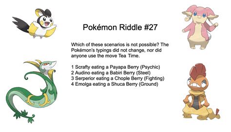 Pokémon Riddle 27 Rpokemon