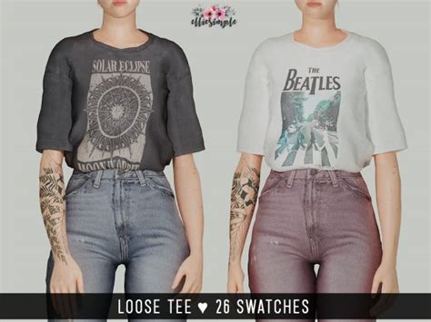 Elliesimple Loose Tee Early Access Sims 4 Clothing Sims 4 Mods