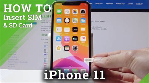 How To Insert Nano Sim Card To Iphone 11 Input Sim Card Youtube