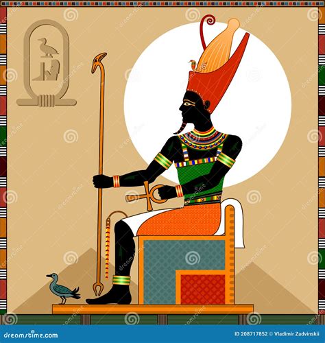 Religion Of Ancient Egypt God Geb Stock Vector Illustration Of