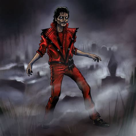 How To Draw Michael Jackson Thriller Thriller Michael Jackson Step By