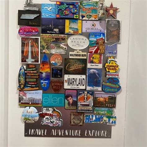 Travel Magnet Board Travel Adventure Explore Metal Wall Etsy