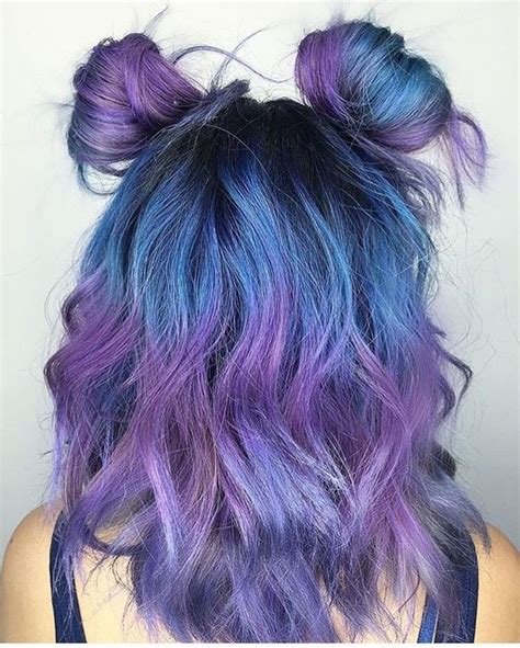 Galaxy dye is a unique mix of blue and purple hair meant to resemble the starry night sky. Blue Hair: 30 Brand New Bangin' Blue Hair Color Ideas