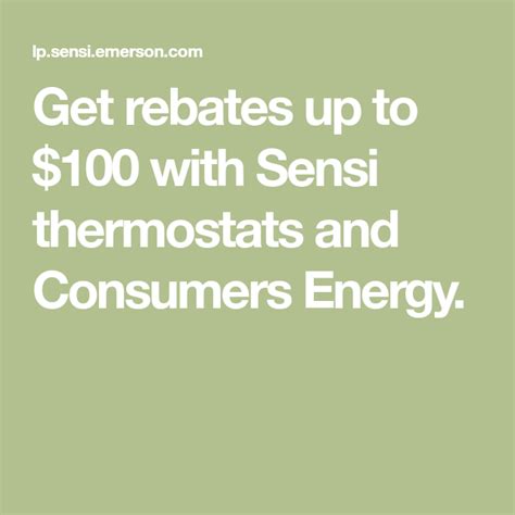 Consumers Thermostat Rebate