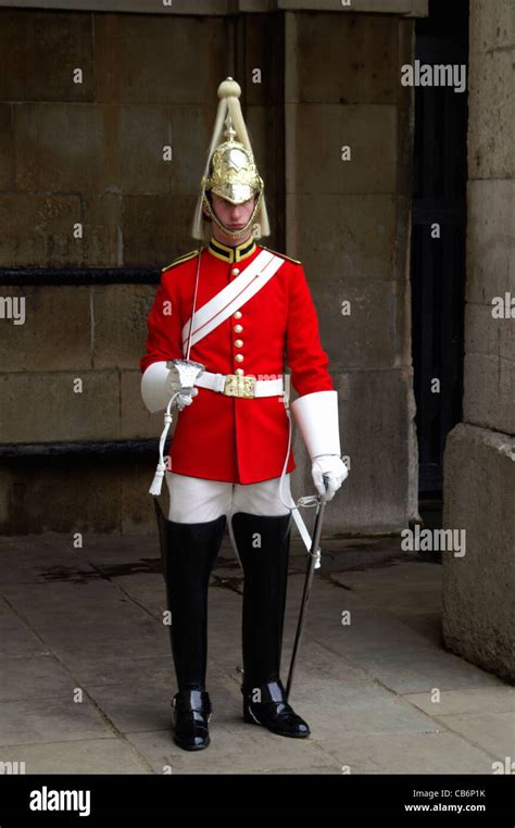 Soldier Of The Lifeguards Regiment Of The Household Cavalry On Guard