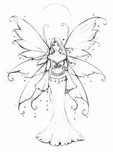 Coloring Pages Fairy Forest Dark Moon Garden Fairies Getcolorings Color Printable Getdrawings Detailed sketch template