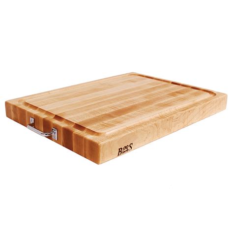 John Boos Rafr2418 Cutting Board Maple With Stainless Handles Juice