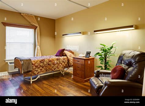 Bedroom in assisted living facility hi-res stock photography and images
