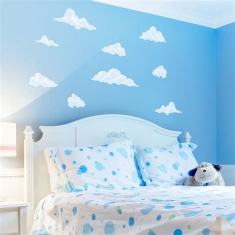 Peaceful Clouds In The Sky Set Of 12 Printed Wall Decals Stickers