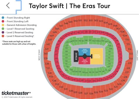 Taylor Swift Wembley Capacity And Seating Plan For Eras Uk Tour London