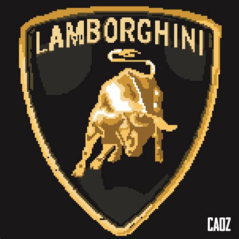 Pixel Art Lamborghini Logo Artvancreditcardapplication
