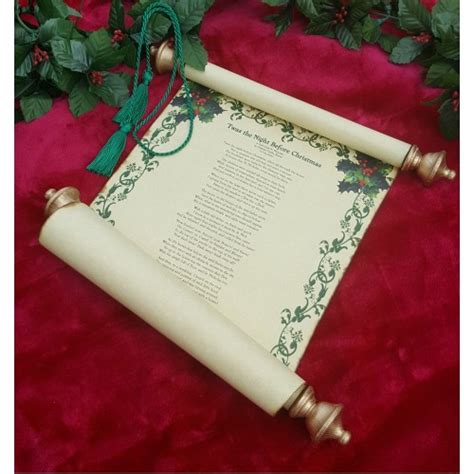 11 X 17 Twas The Night Before Christmas Rolled Scroll All Christmas