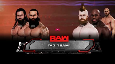 Raw Wwe 2k20 Elias And Jaxson Ryker Vs Sheamus And Titus Oneil Youtube