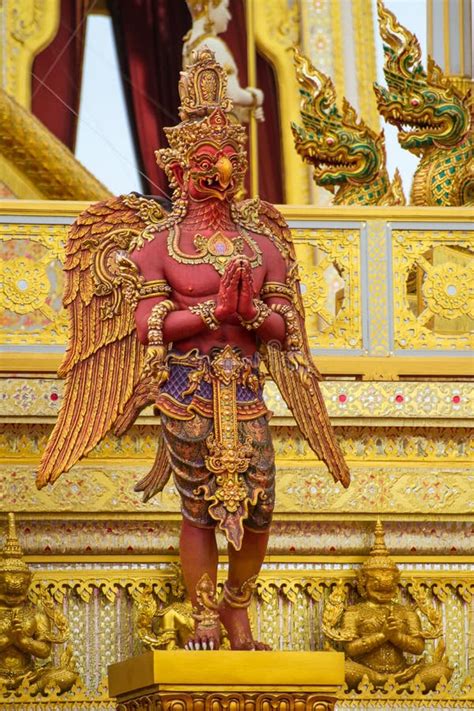 Garuda Sculpture The God In Thai Literature Himmapan Stock Image