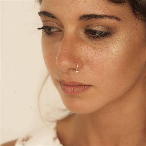 Unique Nose Ring Gold Nose Ring Silver Nose Hoop Nose Etsy Unique Nose Rings Gold Nose