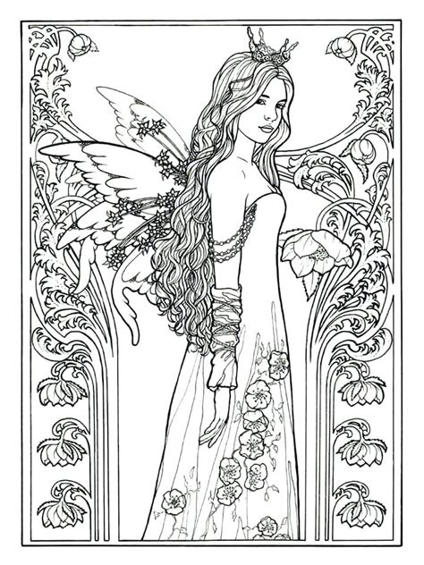 Fairy Mythical Coloring Pages For Adults