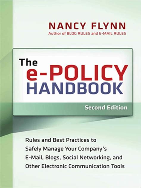The E Policy Handbook 2nd Edition Oreilly Media