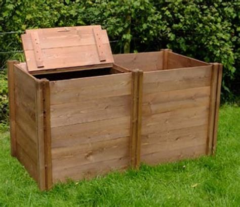 Twin Compact Wooden Compost Bin 540 Litre