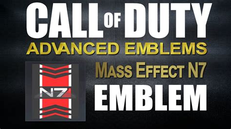 Call Of Duty Advanced Warfare Emblem N7 Logo From Mass Effect Cod Aw Emblem Tutorial Youtube